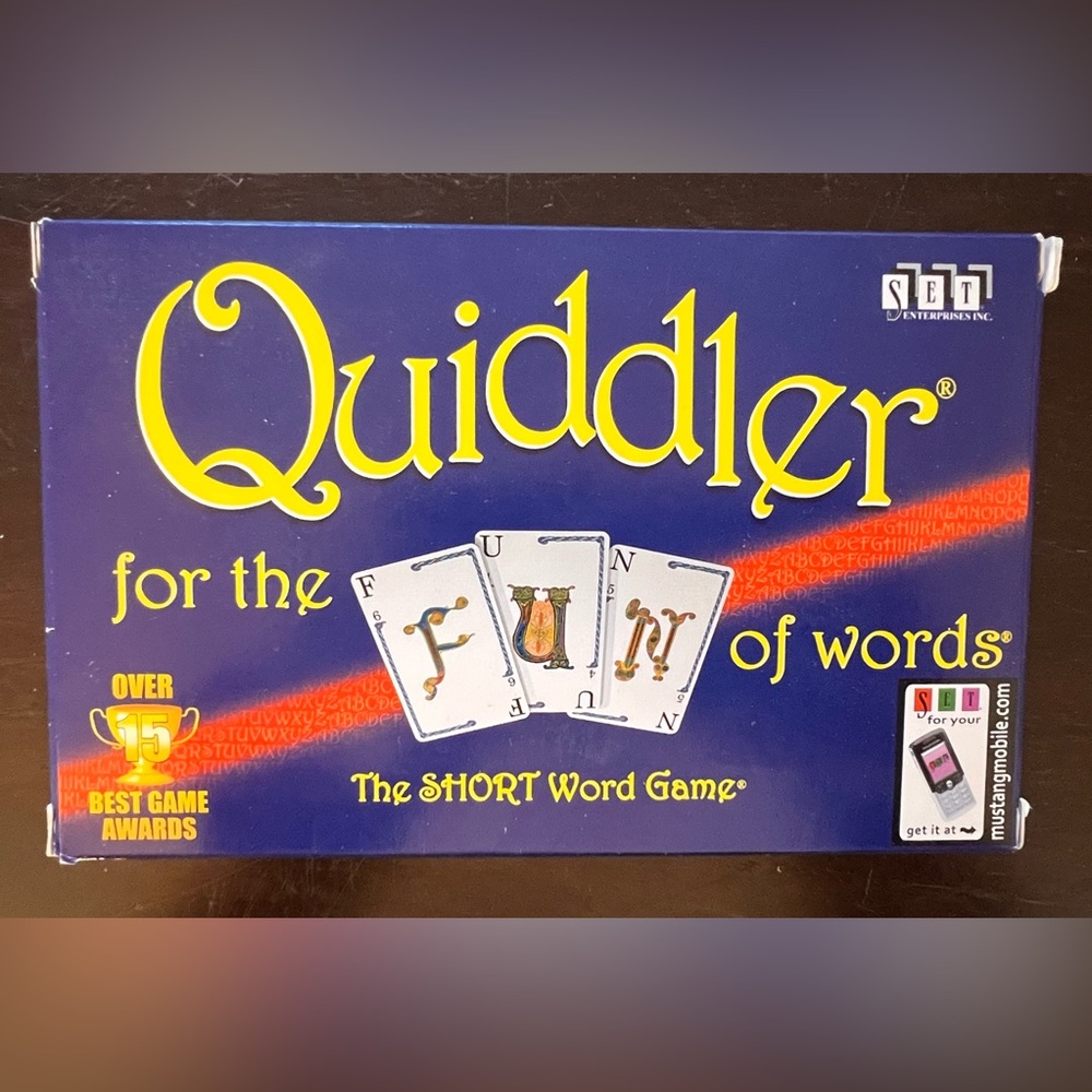 Quiddler Word Card Game - Vibrant Blue Edition